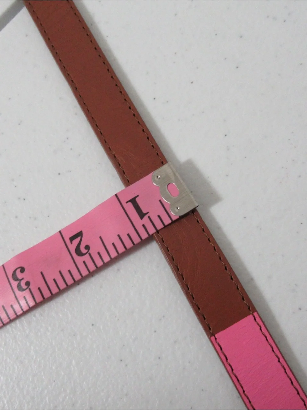 Gap Colorblock Pink and Brown Leather Belt Size Small